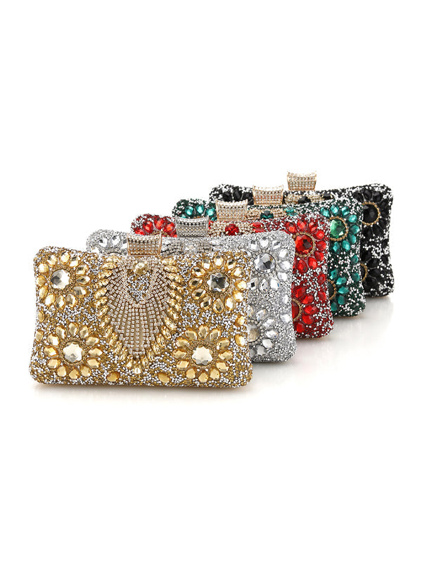 Luz | Clutch joya con cristales y perlas