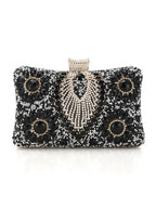 Luz | Clutch joya con cristales y perlas