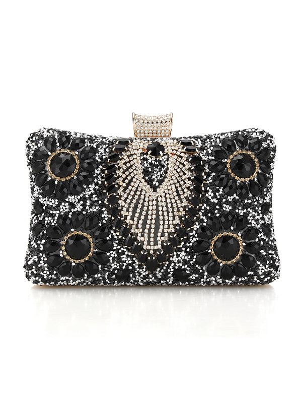 Luz | Clutch joya con cristales y perlas
