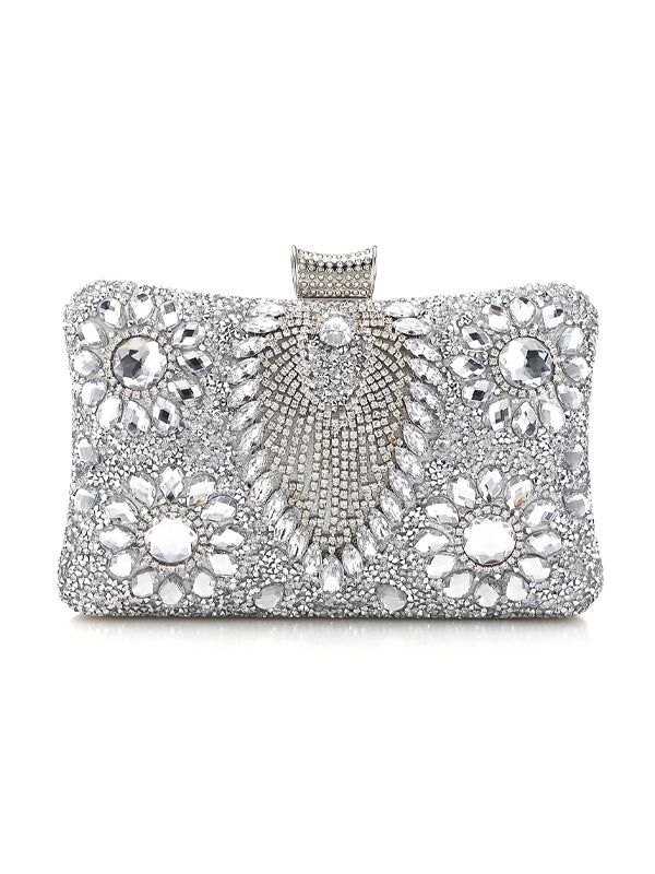 Luz | Clutch joya con cristales y perlas