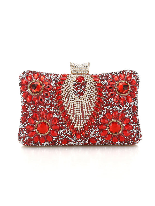 Luz | Clutch joya con cristales y perlas
