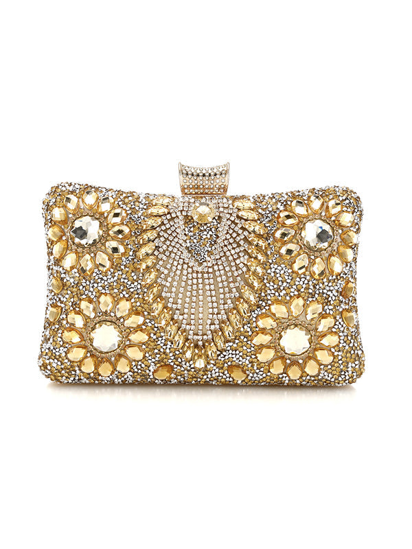 Luz | Clutch joya con cristales y perlas