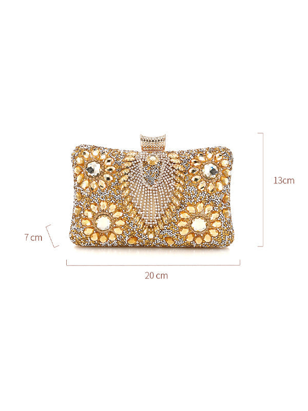 Luz | Clutch joya con cristales y perlas