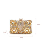 Luz | Clutch joya con cristales y perlas