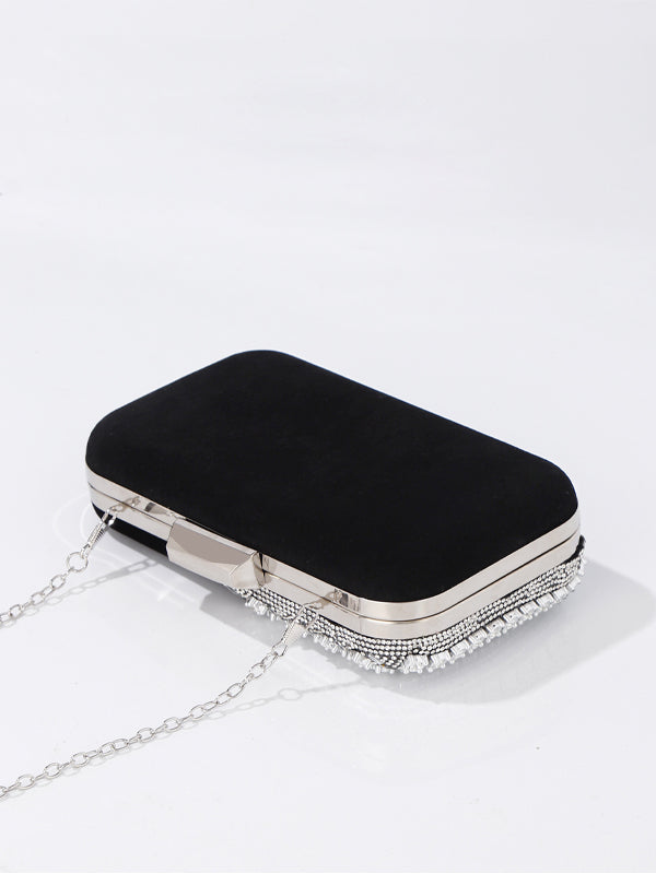 Noelia | Clutch negro con cristales