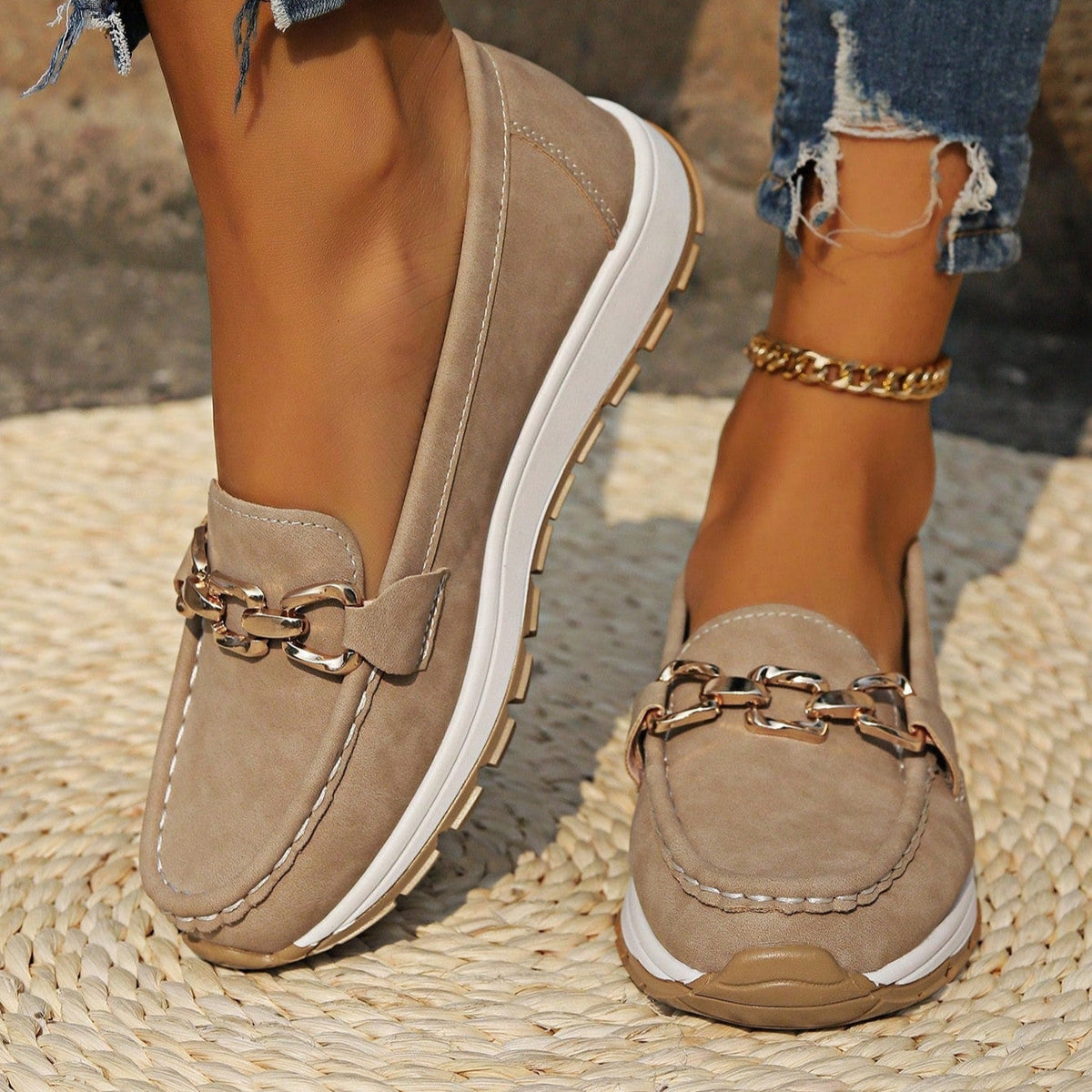 Paula | Mocasines ortopédicos con hebilla plana
