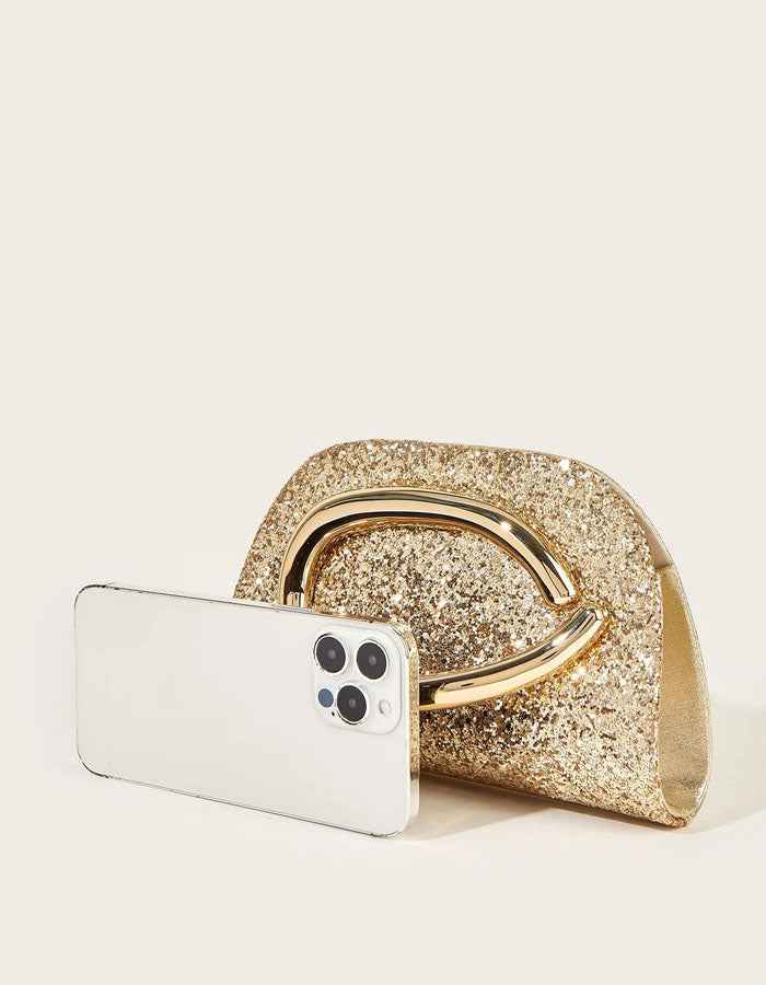 Gala | Clutch joya con asa metálica