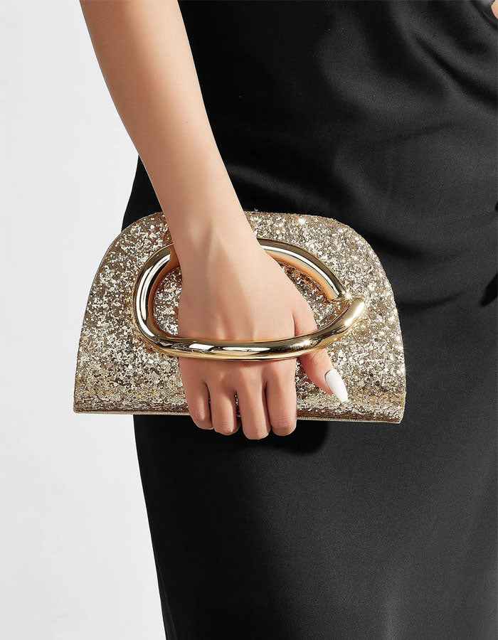 Gala | Clutch joya con asa metálica