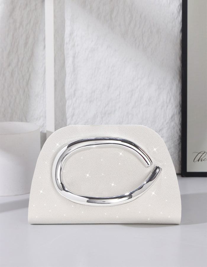 Gala | Clutch joya con asa metálica