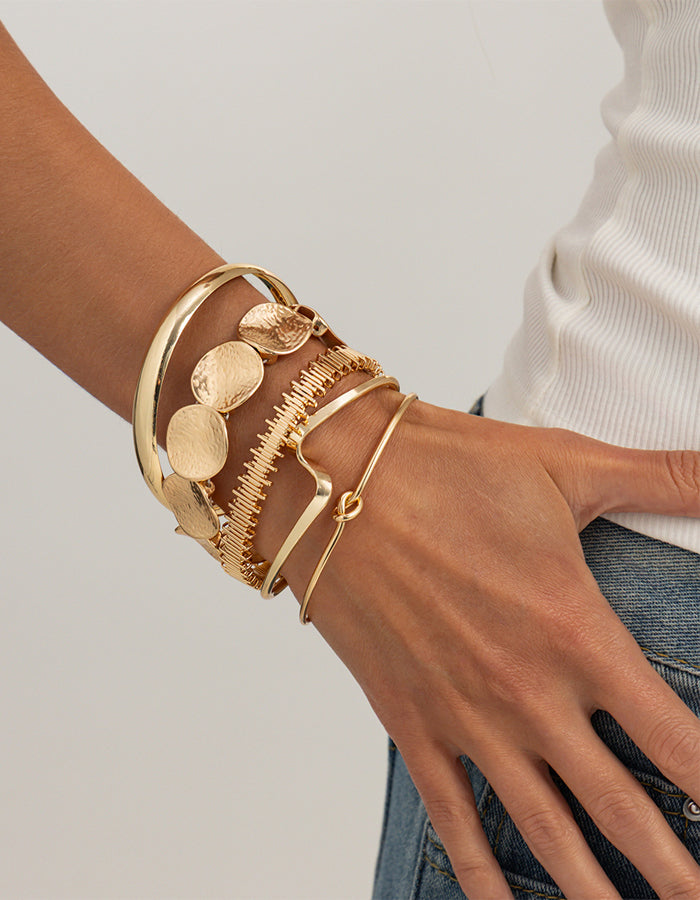 Dalia | Conjunto de pulseras doradas