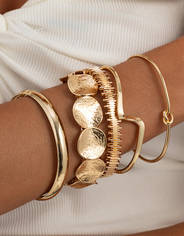 Dalia | Conjunto de pulseras doradas