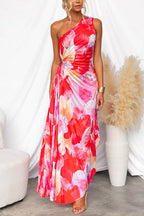 Kaila | Vestido plisado con un solo hombro