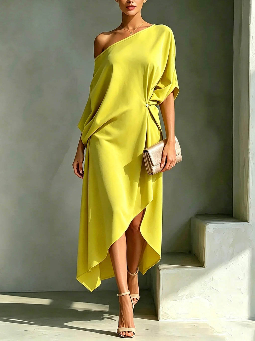 Camila │ Elegante vestido asimétrico