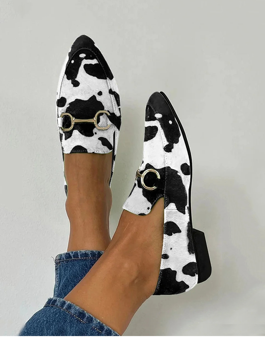 Ana | Mocasines estampados con detalle de hebilla