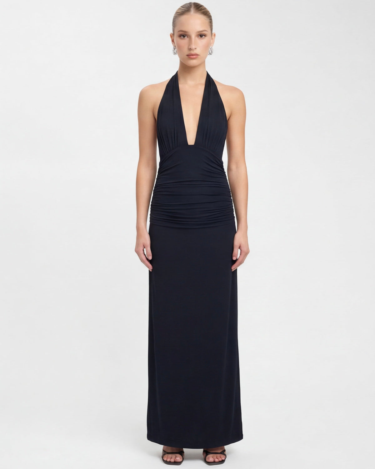 María | Vestido maxi con cuello halter