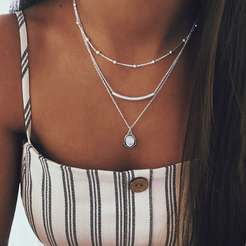 Collar con colgante de estilo bohemio vintage
