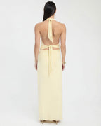 María | Vestido maxi con cuello halter