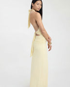 María | Vestido maxi con cuello halter