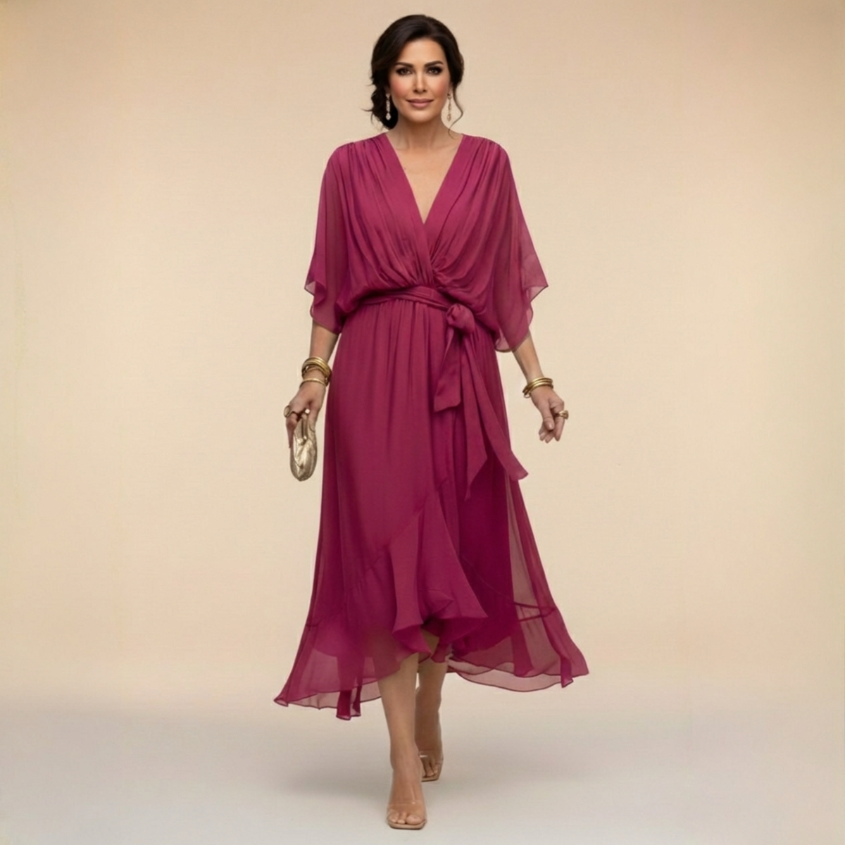 Olivia | Vestido Midi Fluido
