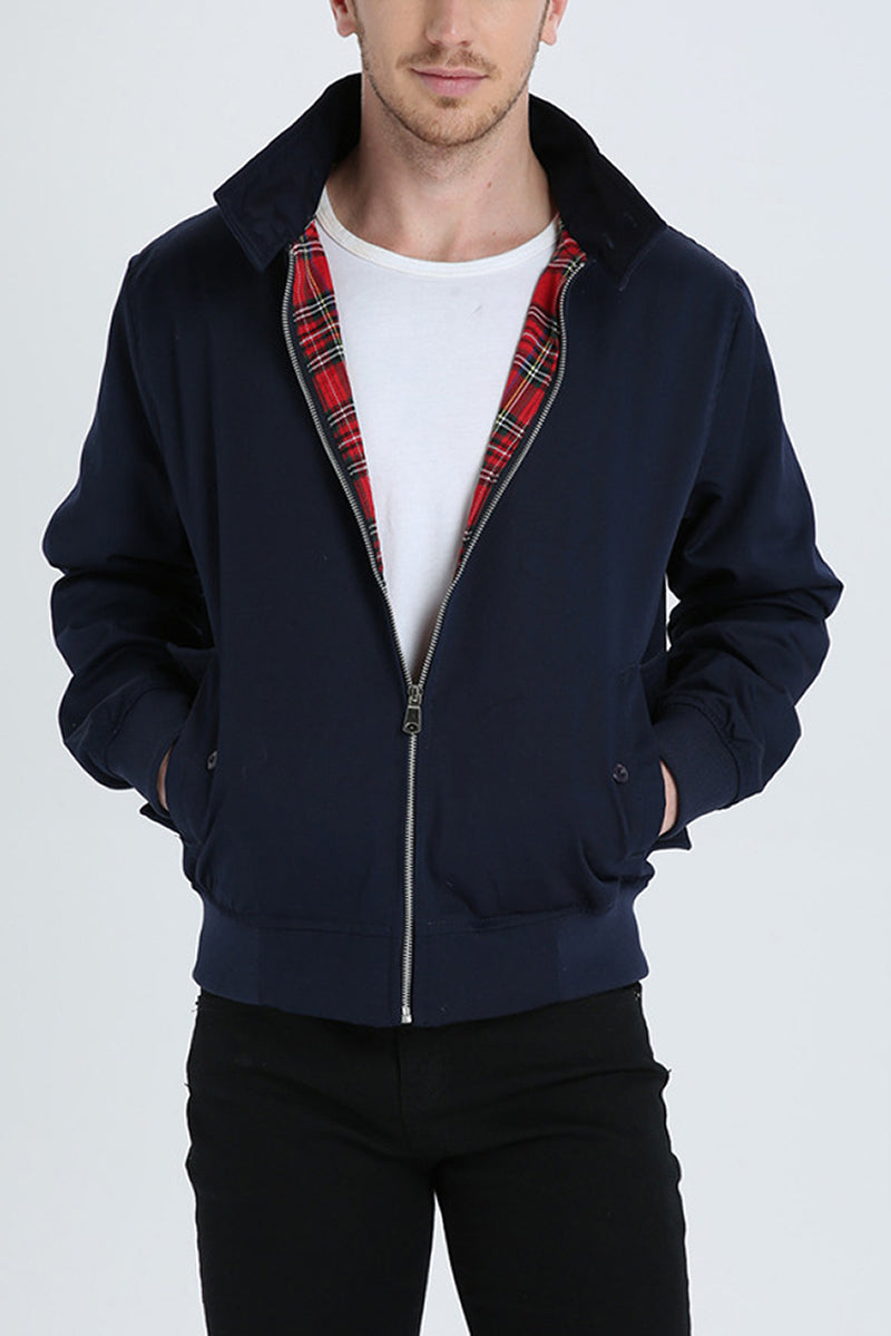 Fernando | Chaqueta Harrington con forro de tartán