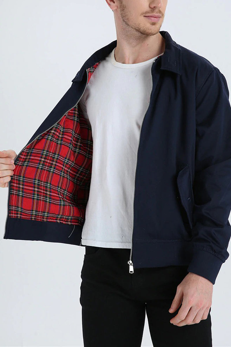 Fernando | Chaqueta Harrington con forro de tartán