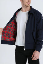 Fernando | Chaqueta Harrington con forro de tartán
