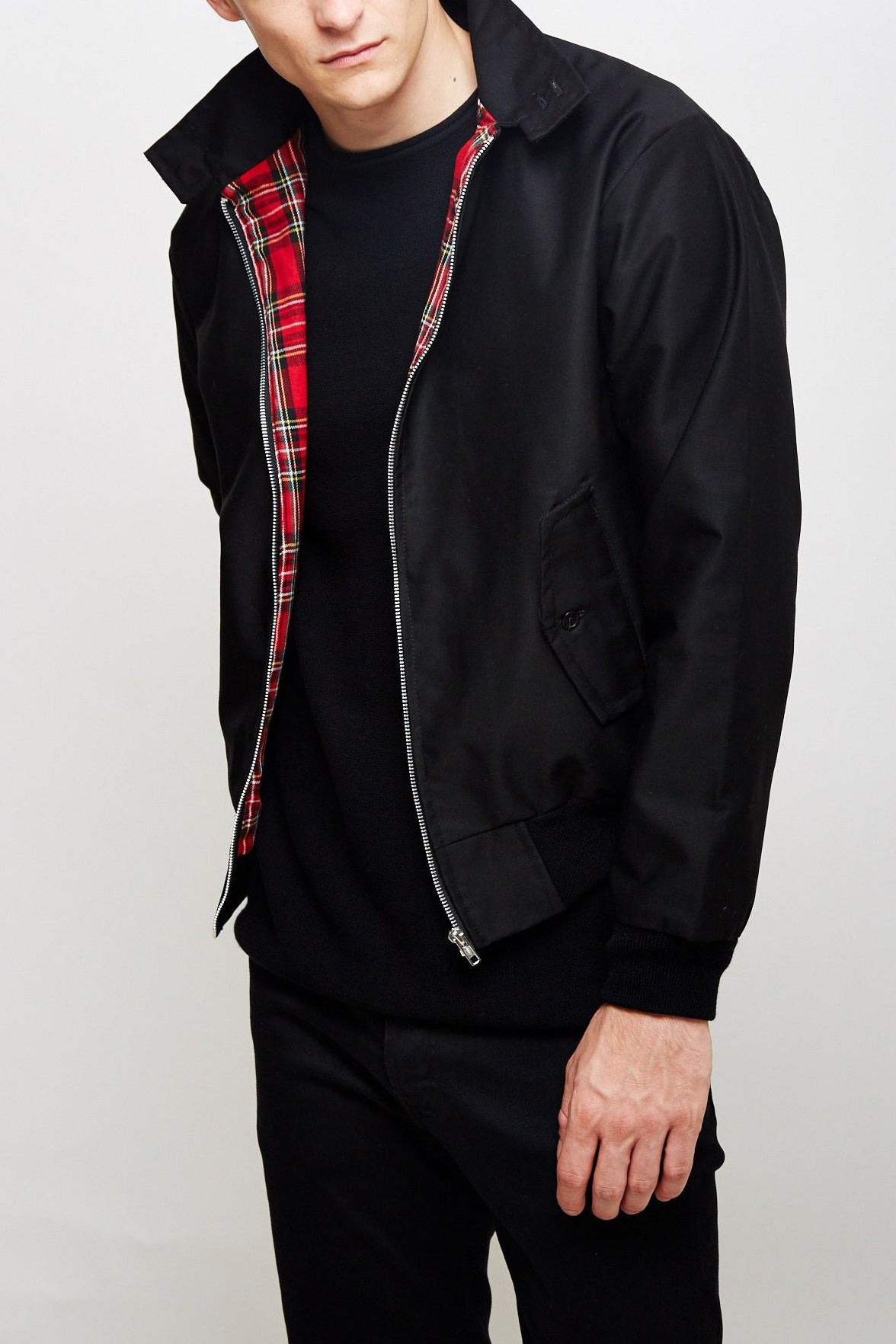 Fernando | Chaqueta Harrington con forro de tartán