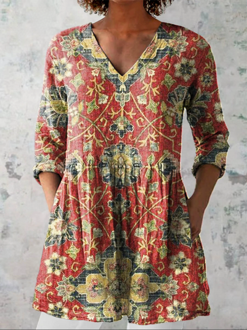 Carlota | Blusa larga con un estampado llamativo