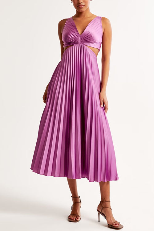 Lisa | Elegante vestido largo plisado