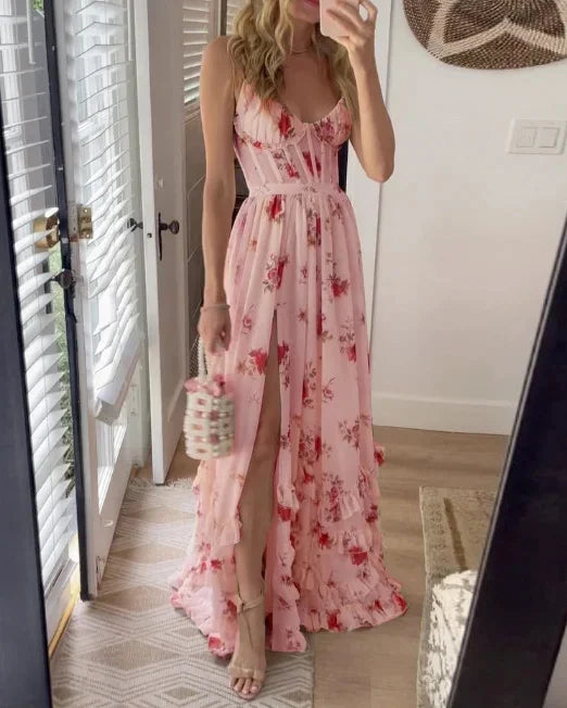 Sara | Vestido midi con estampado floral