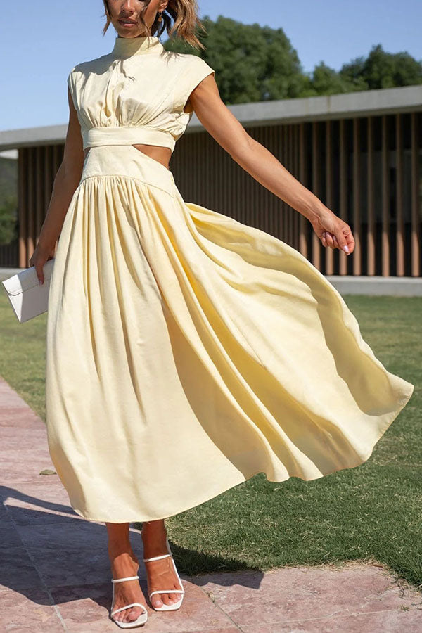 Quiara | Vestido midi con aberturas y bolsillos