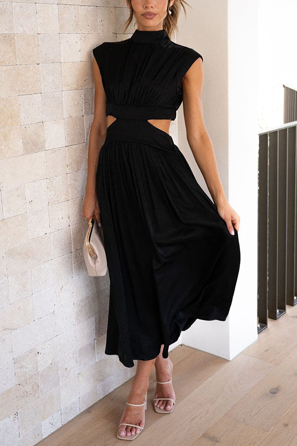 Quiara | Vestido midi con aberturas y bolsillos