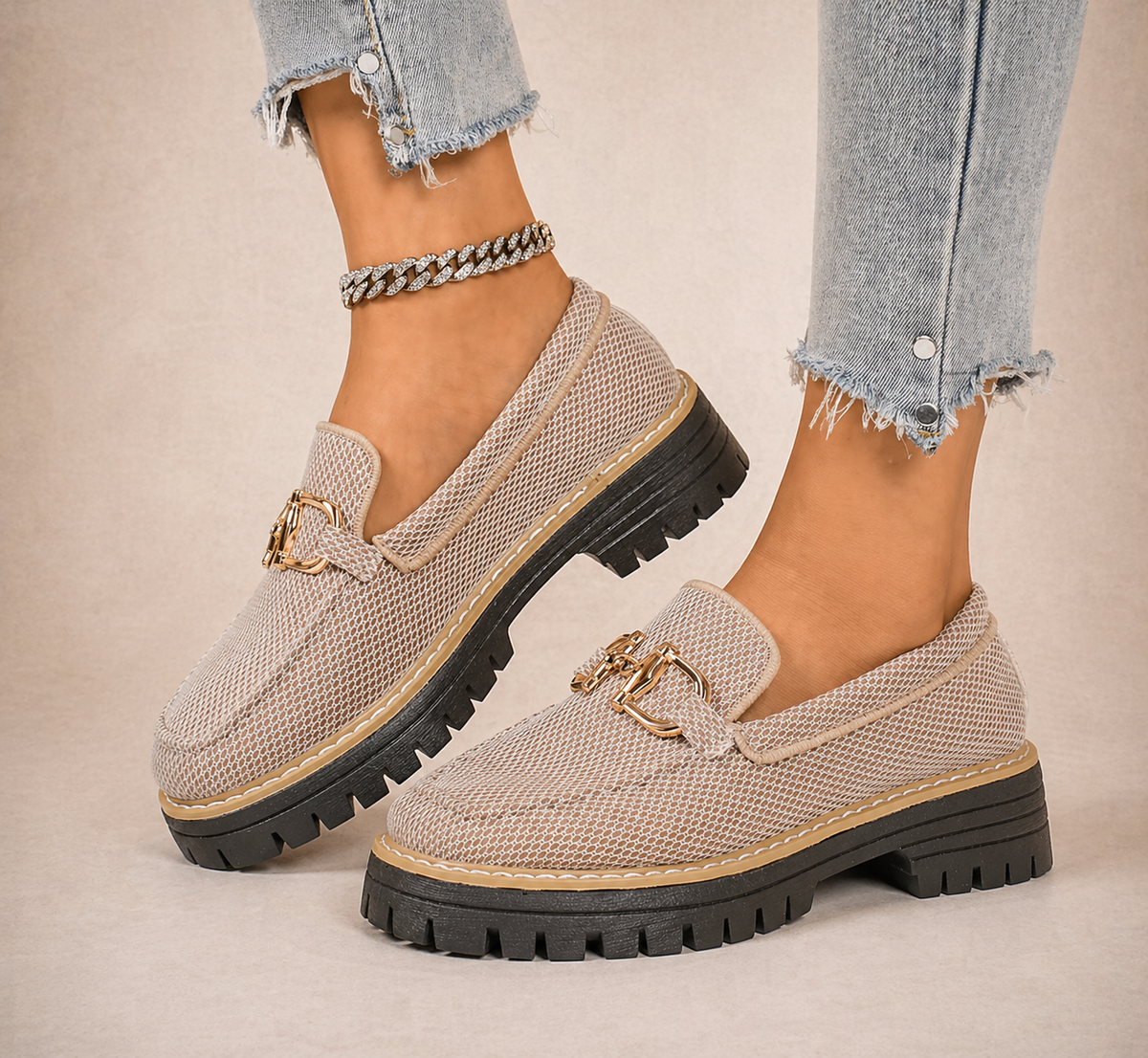 Victoria |  Mocasines de malla transpirable con suelas gruesas y acolchadas