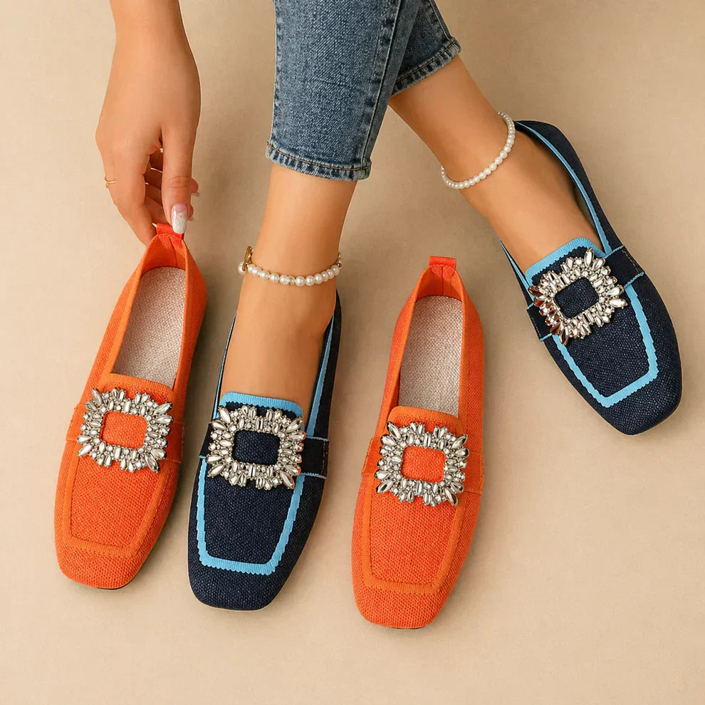 Elegancia | Mocasines con hebilla de cristal