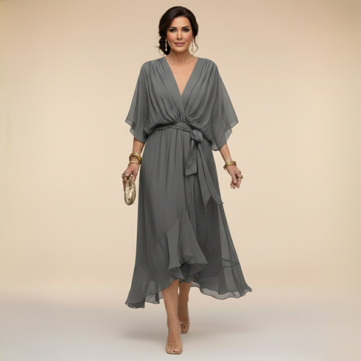 Olivia | Vestido Midi Fluido