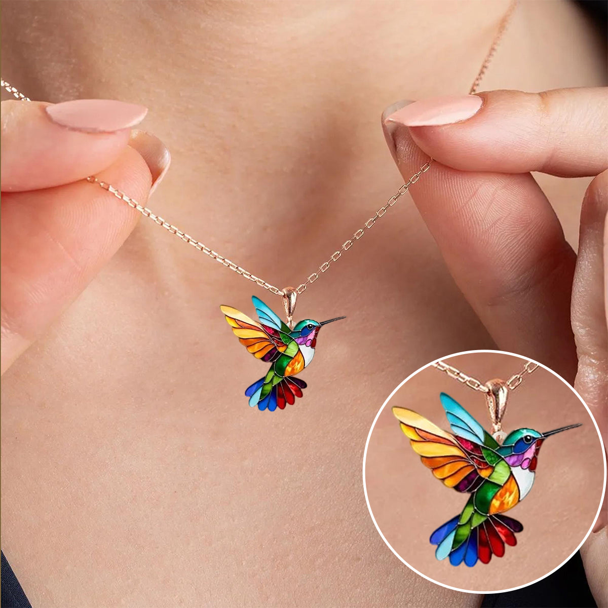Collar Colibrí | Elegante Collar Colibrí de Colores