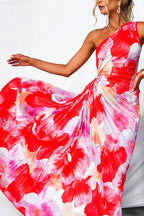 Kaila | Vestido plisado con un solo hombro