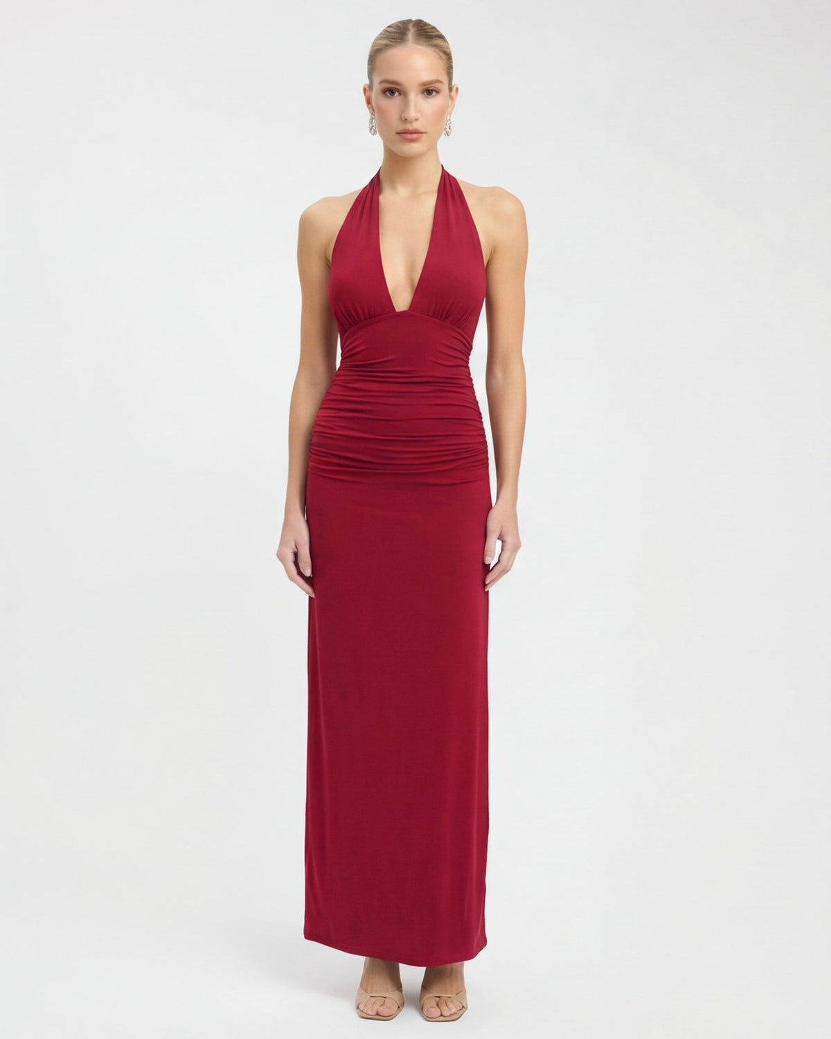 María | Vestido maxi con cuello halter