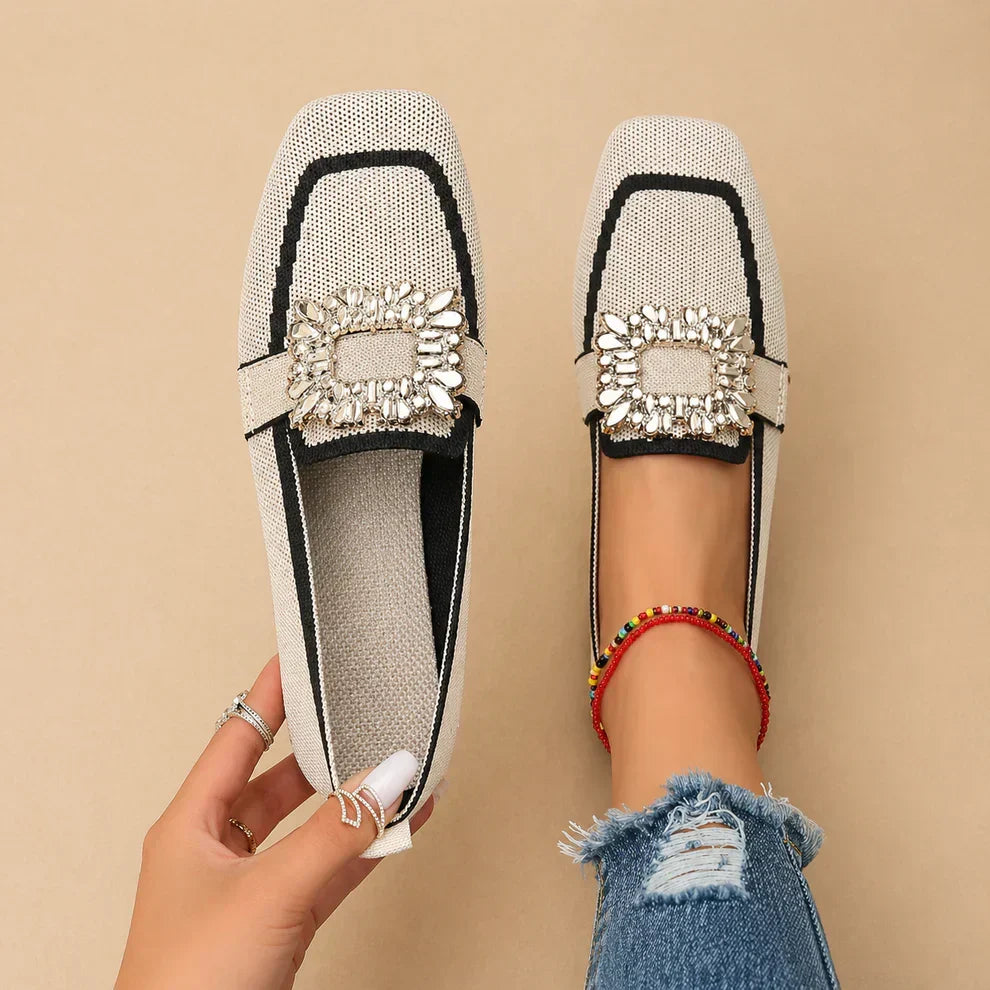 Elegancia | Mocasines con hebilla de cristal