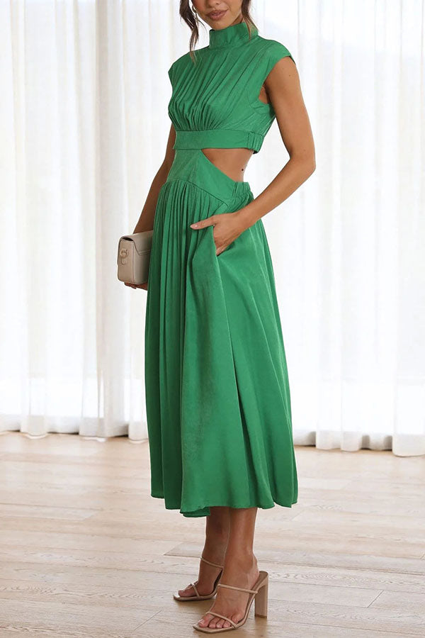 Quiara | Vestido midi con aberturas y bolsillos