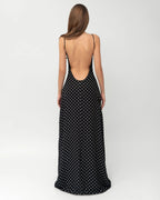 Blanca |  Vestido maxi de lunares