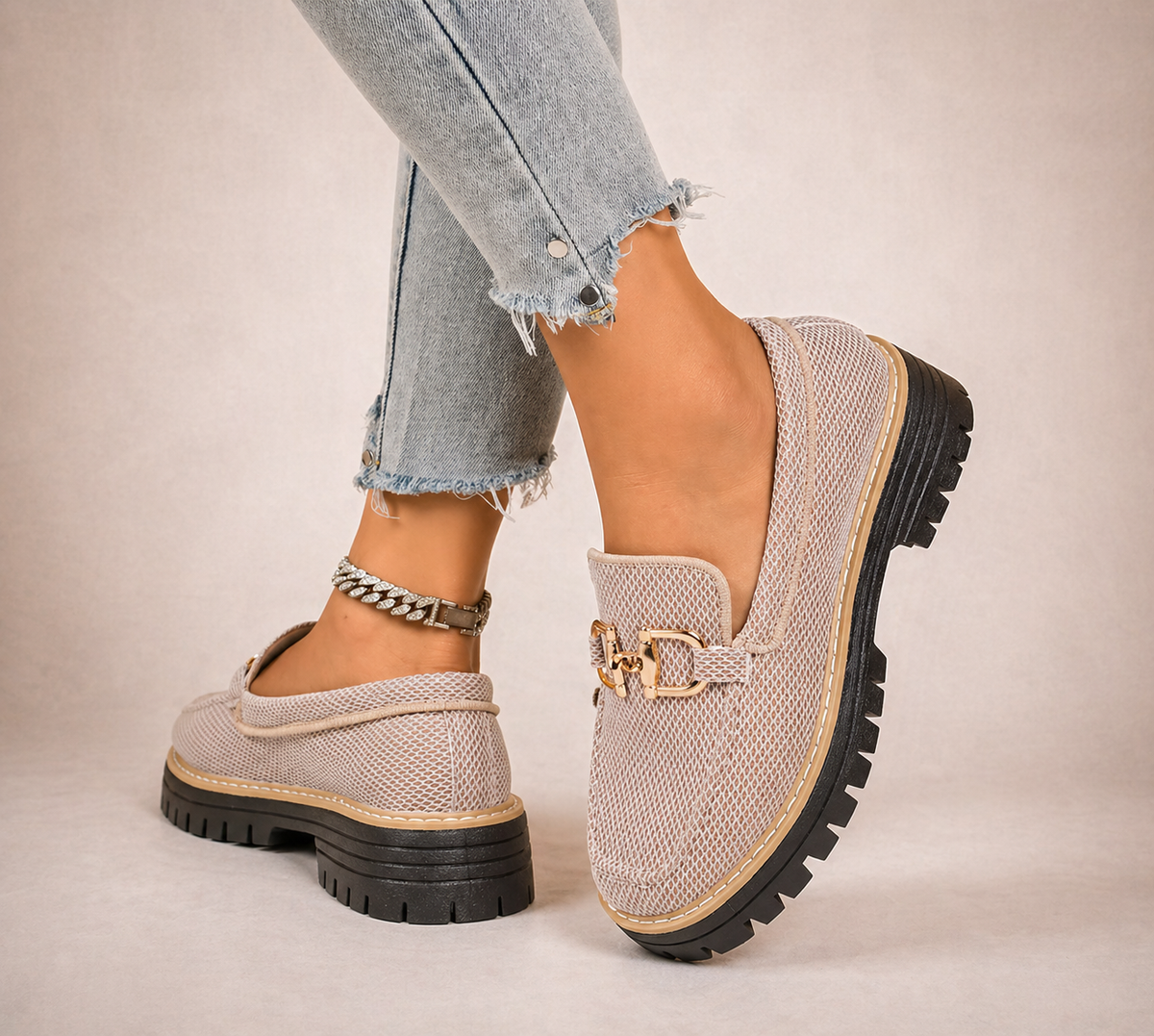 Victoria |  Mocasines de malla transpirable con suelas gruesas y acolchadas