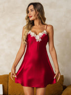 Mafalda | Vestido camisón tipo slip de seda pura con espalda cruzada