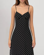 Blanca |  Vestido maxi de lunares