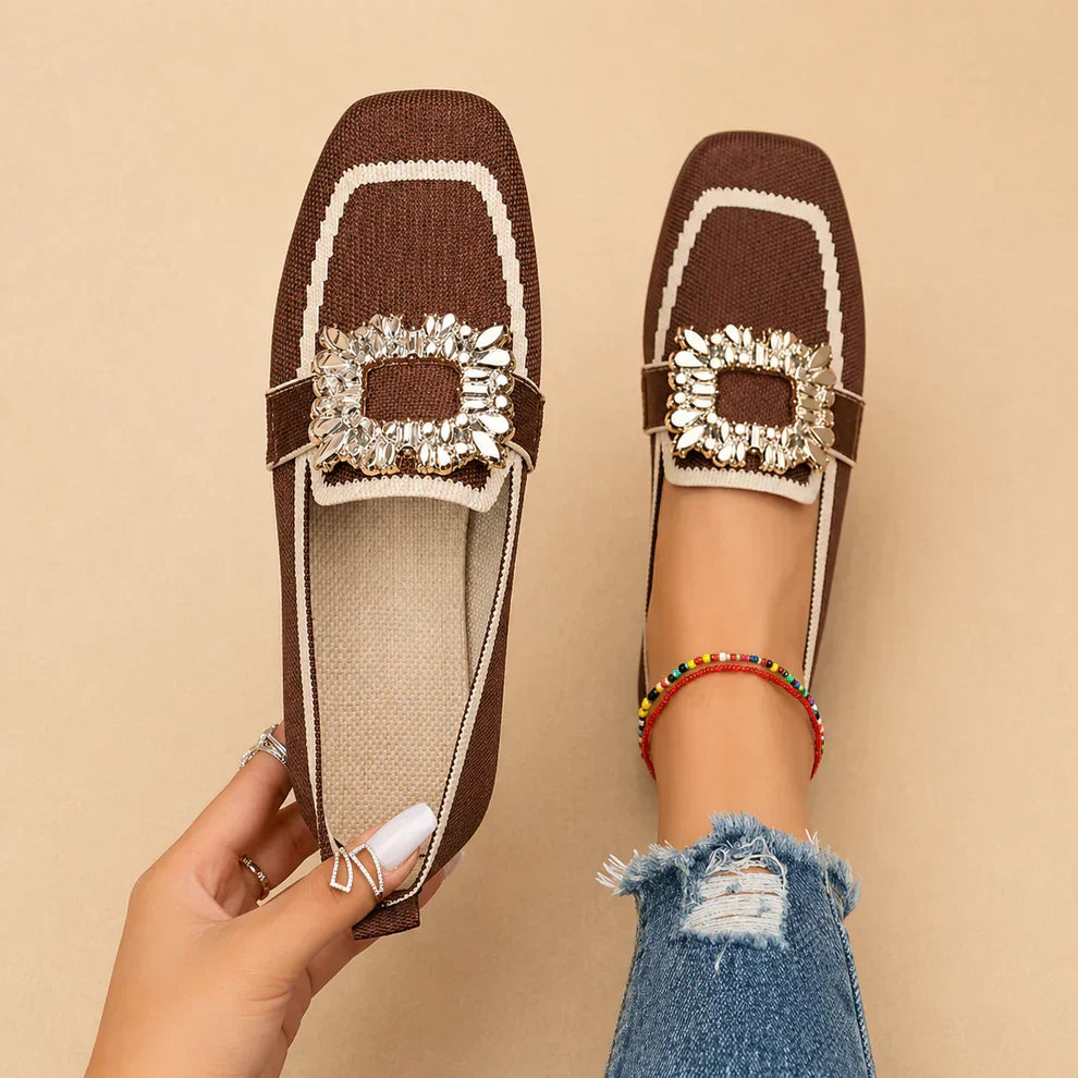 Elegancia | Mocasines con hebilla de cristal