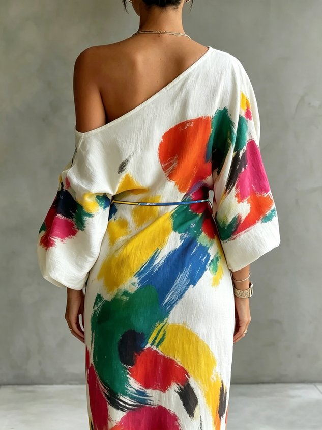 Candela | Vestido Largo Estampado