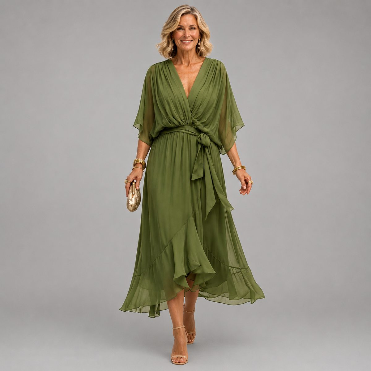 Olivia | Vestido Midi Fluido