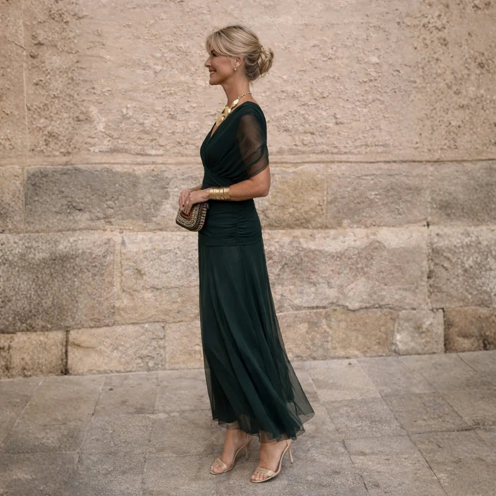 Elisabeth | Vestido verde elegante