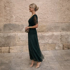 Elisabeth | Vestido verde elegante