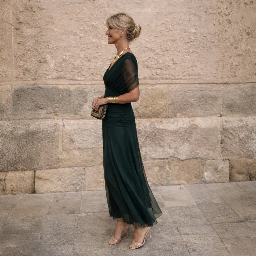 Elisabeth | Vestido verde elegante